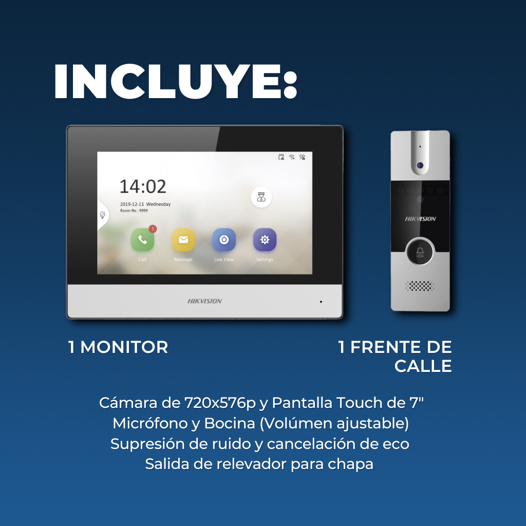 Kit de Videoportero Analógico (SIN INSTALACIÓN) | 1 Frente de Calle | 1 Monitor - Image 2