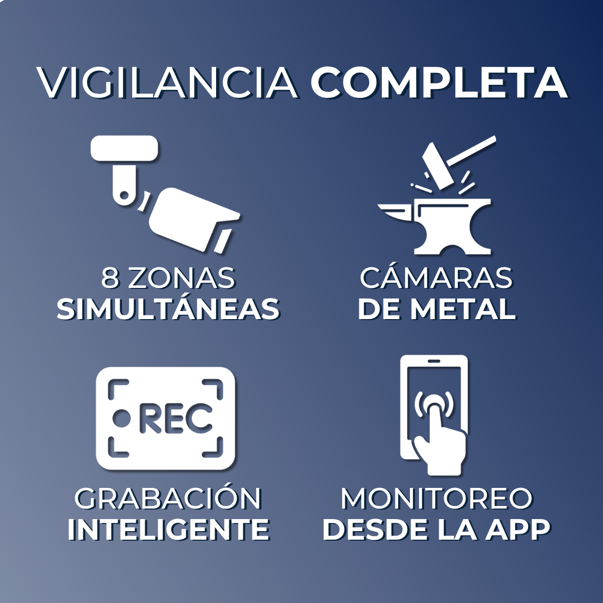 Kit 8 Cámaras (CON INSTALACIÓN) | 8 Cámaras Bala 1080p | 1 DVR 10 de Canales 1080p | 1 Disco Duro de 1 TB | 8 Cables de 20 Mts | 2 Fuentes de 4 Canales - Image 2